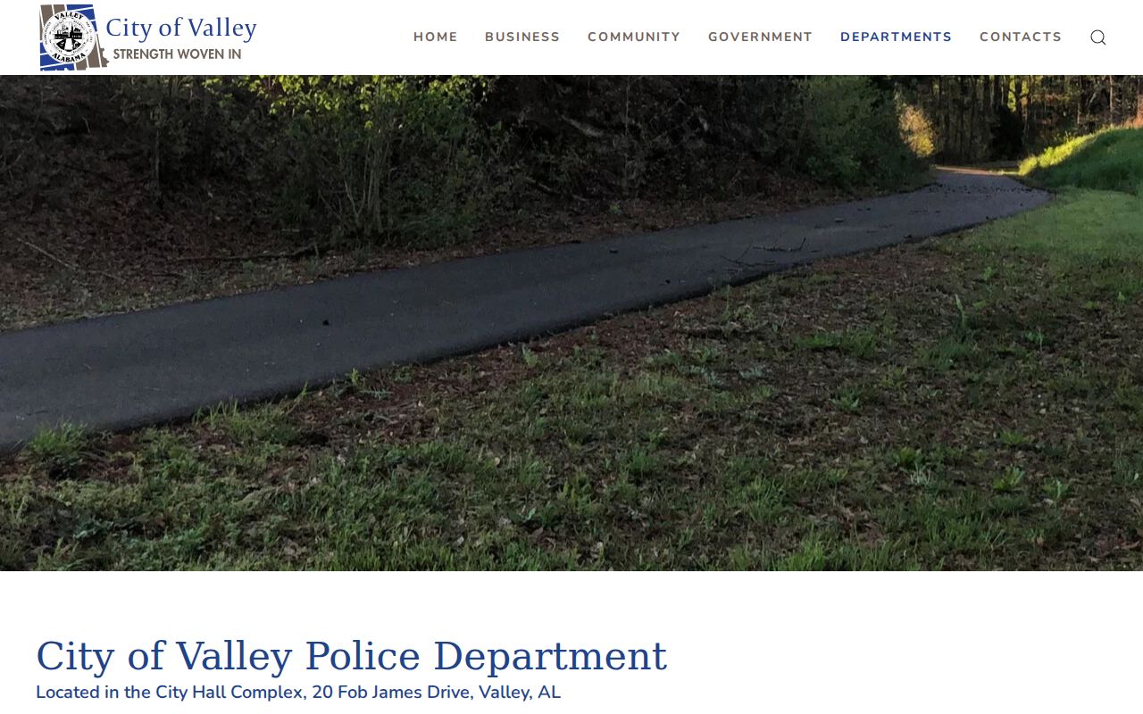 Chambers County warrant search Valley Police Department page